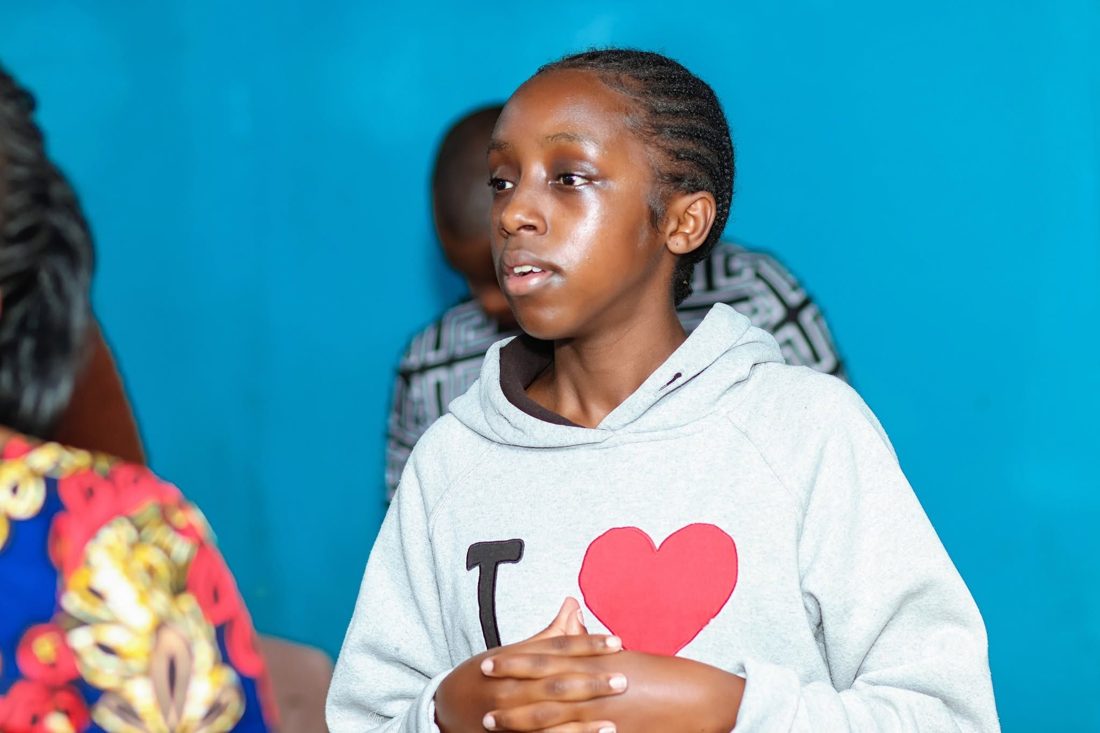 A young worshipper at church